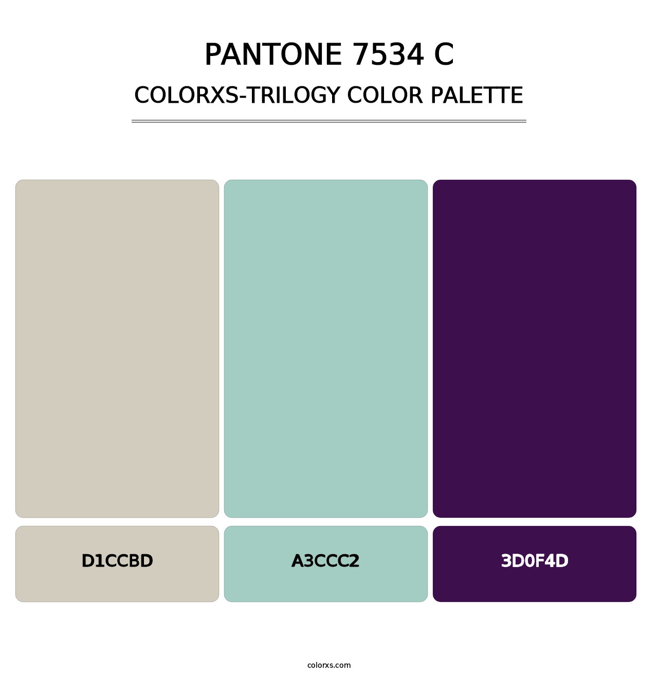 PANTONE 7534 C - Colorxs Trilogy Palette