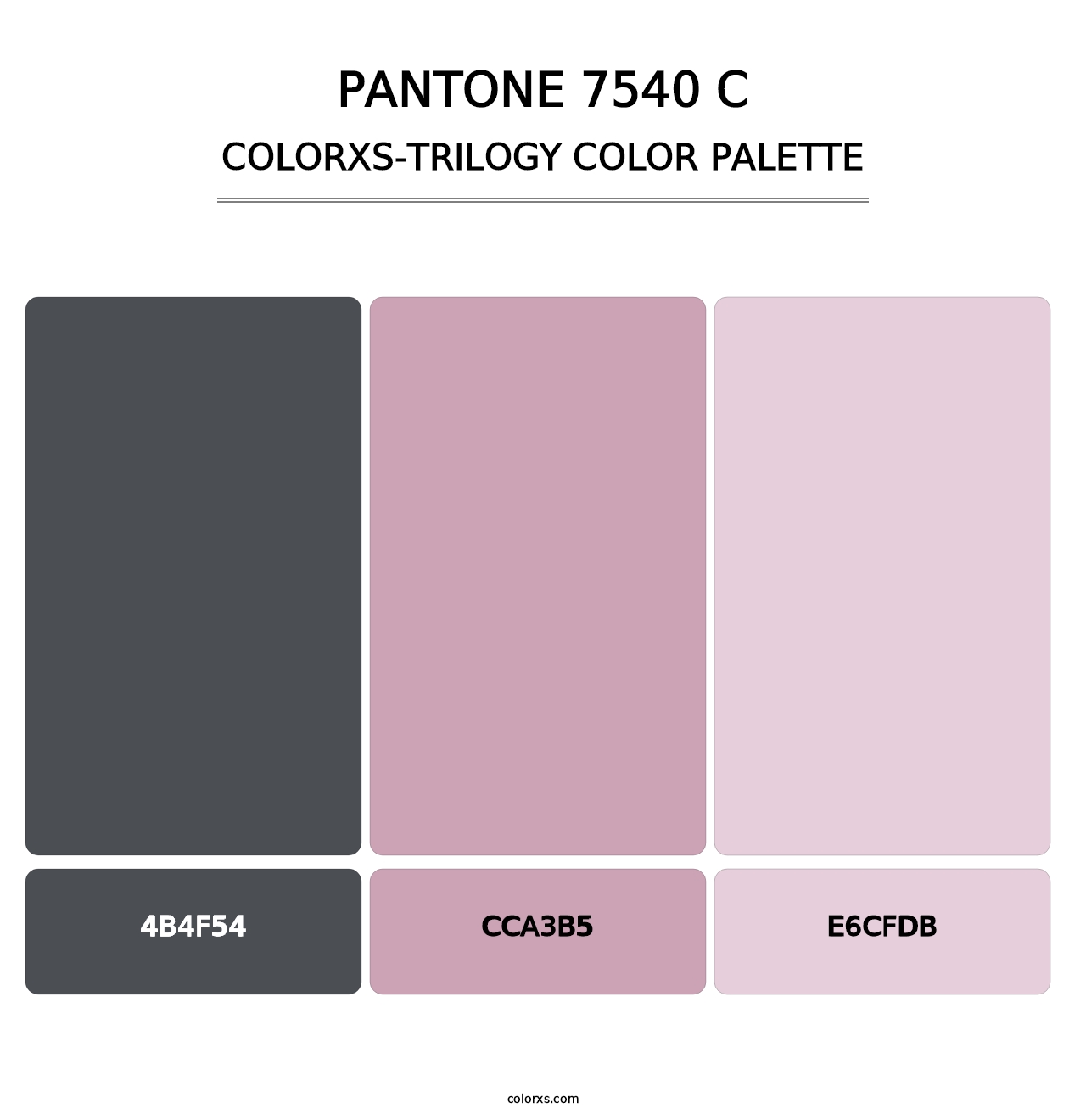 PANTONE 7540 C - Colorxs Trilogy Palette