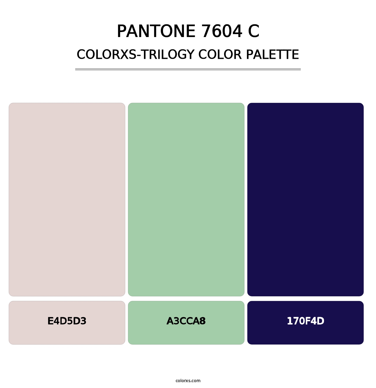 PANTONE 7604 C - Colorxs Trilogy Palette