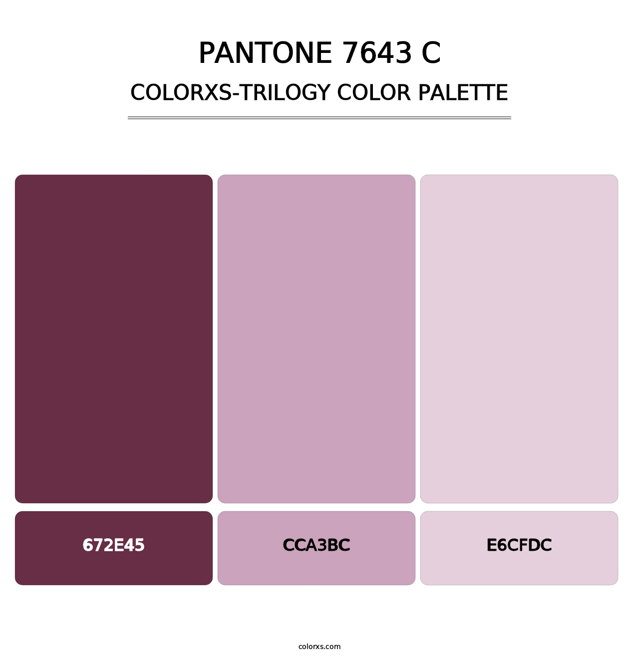 PANTONE 7643 C - Colorxs Trilogy Palette
