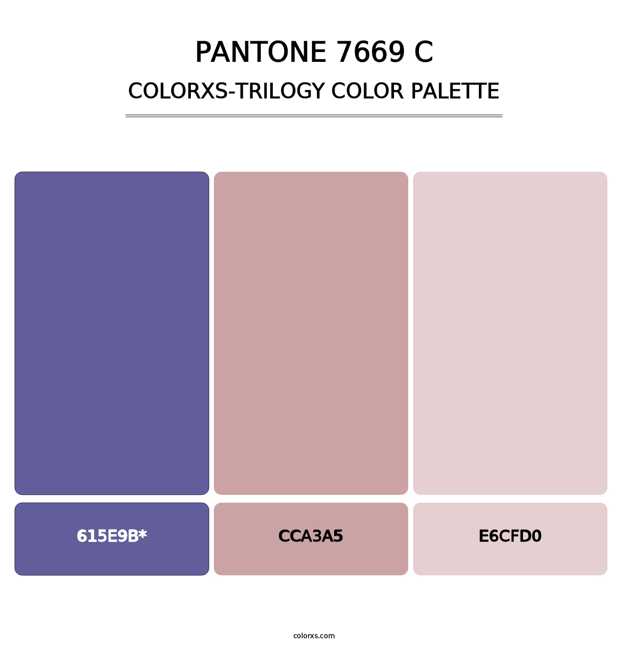 PANTONE 7669 C - Colorxs Trilogy Palette