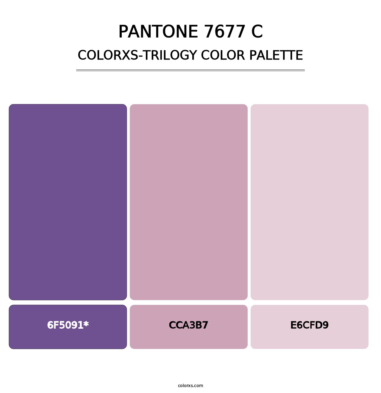 PANTONE 7677 C - Colorxs Trilogy Palette