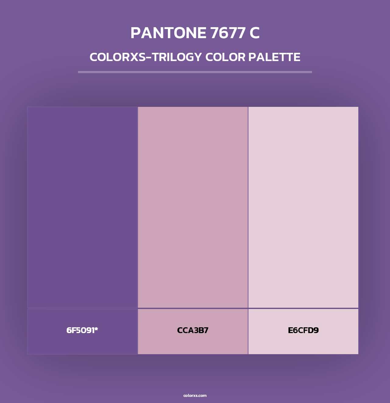 PANTONE 7677 C - Colorxs Trilogy Palette