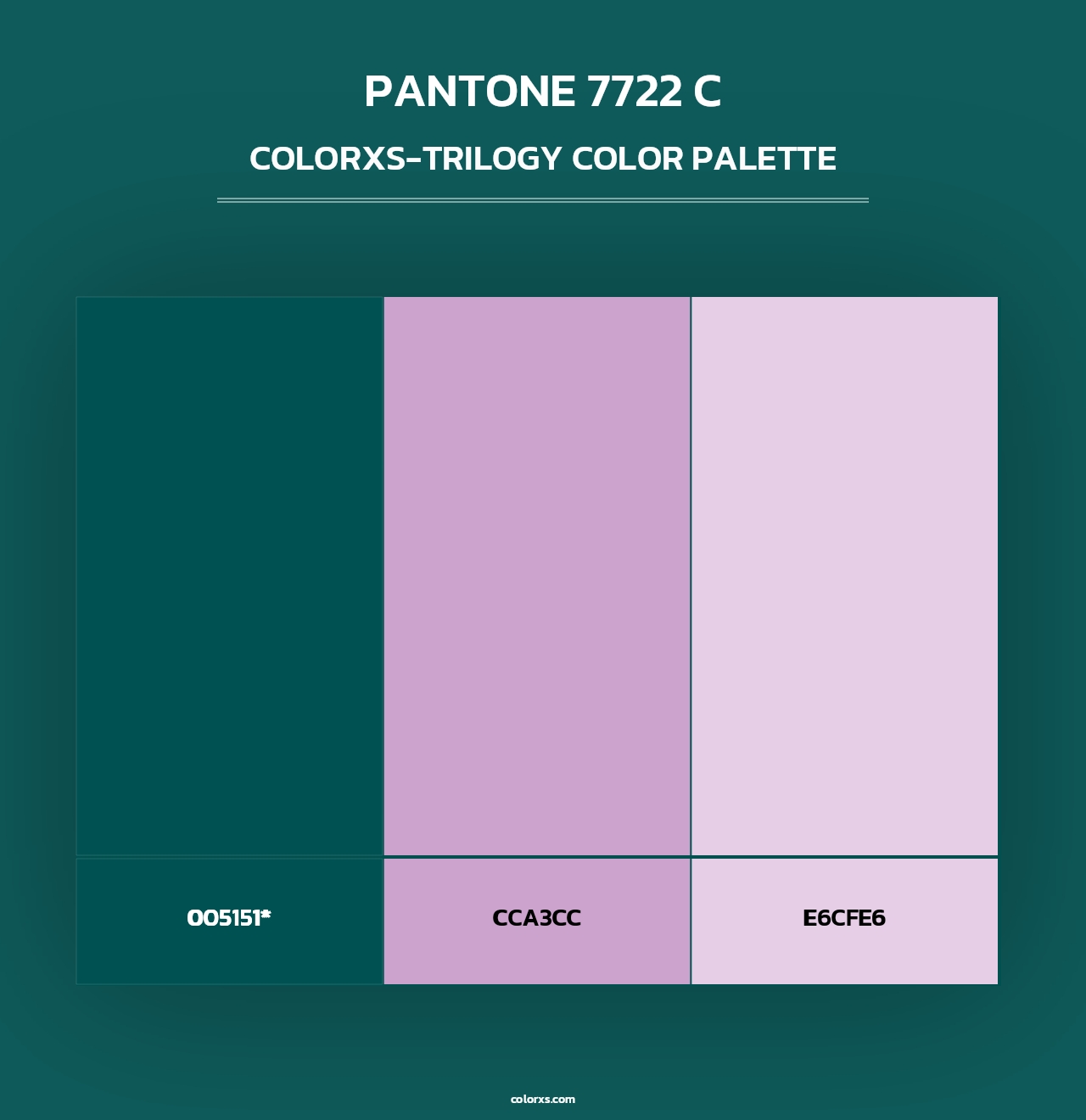 PANTONE 7722 C - Colorxs Trilogy Palette