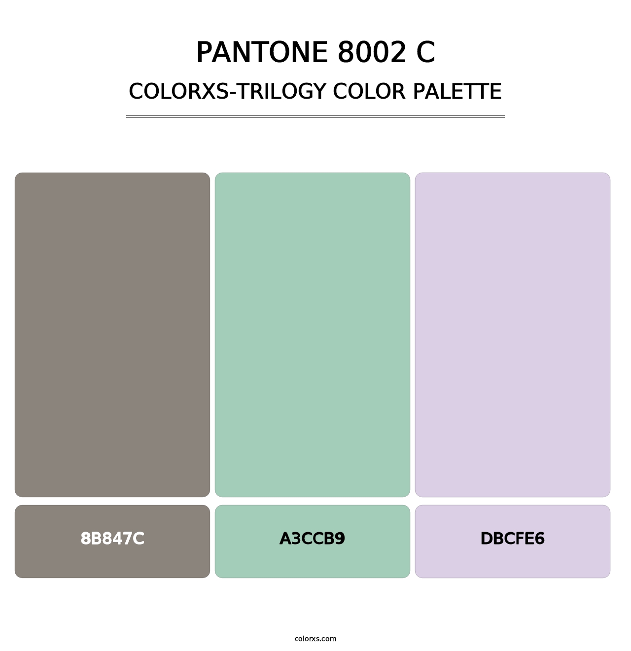 PANTONE 8002 C - Colorxs Trilogy Palette