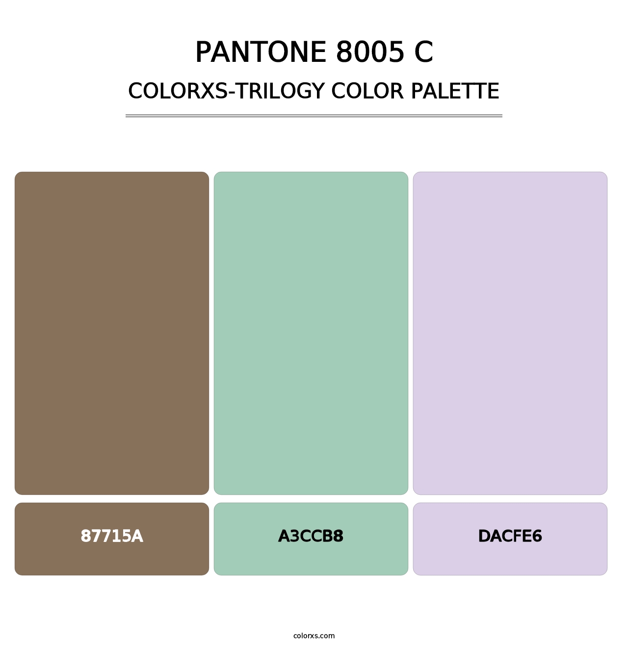 PANTONE 8005 C - Colorxs Trilogy Palette