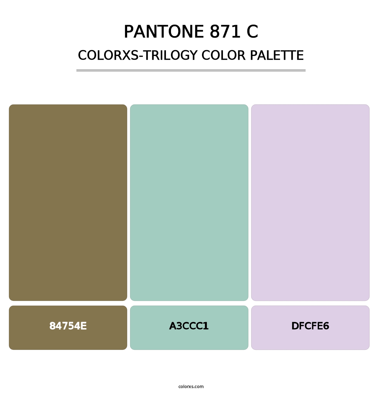 PANTONE 871 C - Colorxs Trilogy Palette