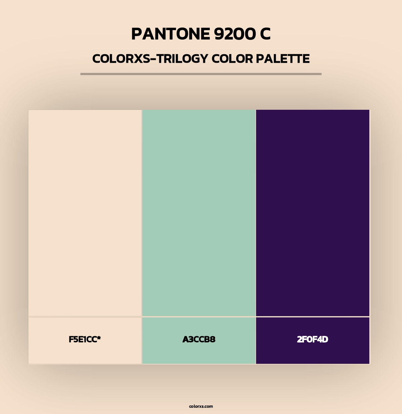 PANTONE 9200 C - Colorxs Trilogy Palette