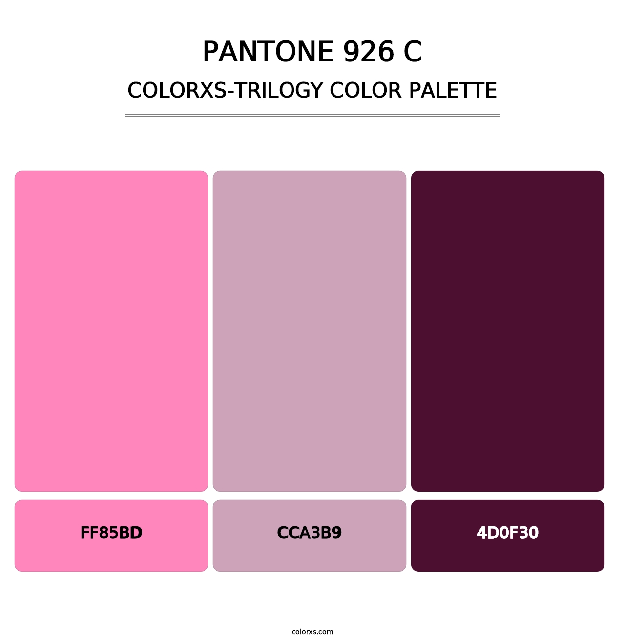 PANTONE 926 C - Colorxs Trilogy Palette