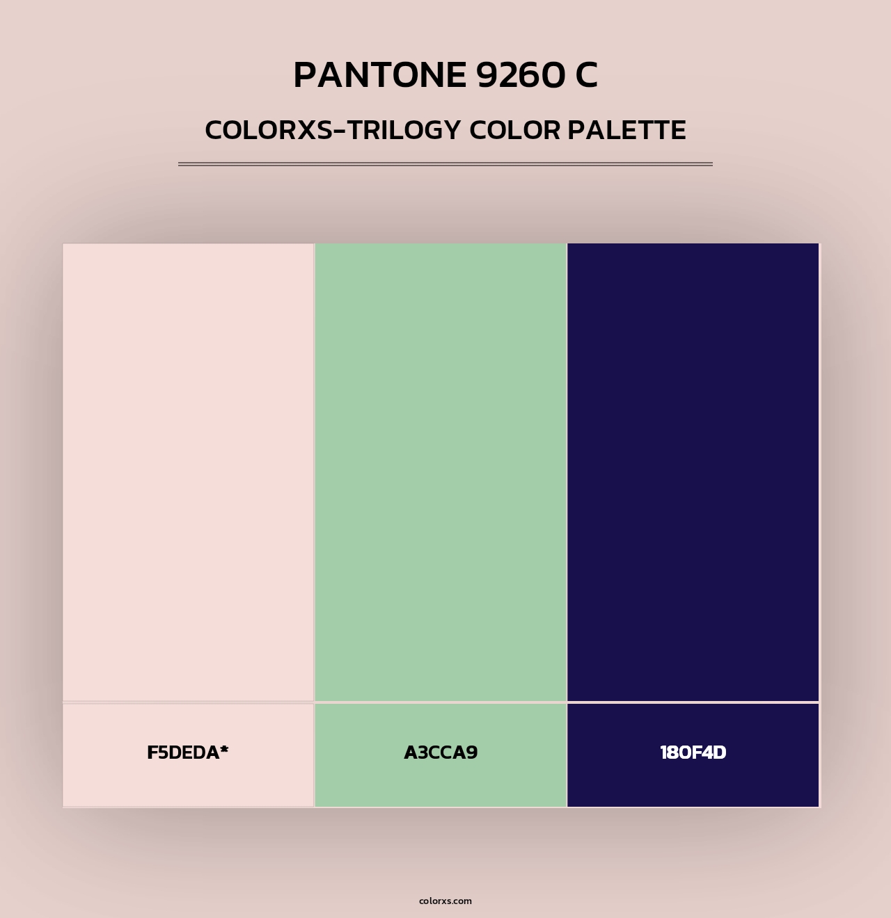 PANTONE 9260 C - Colorxs Trilogy Palette