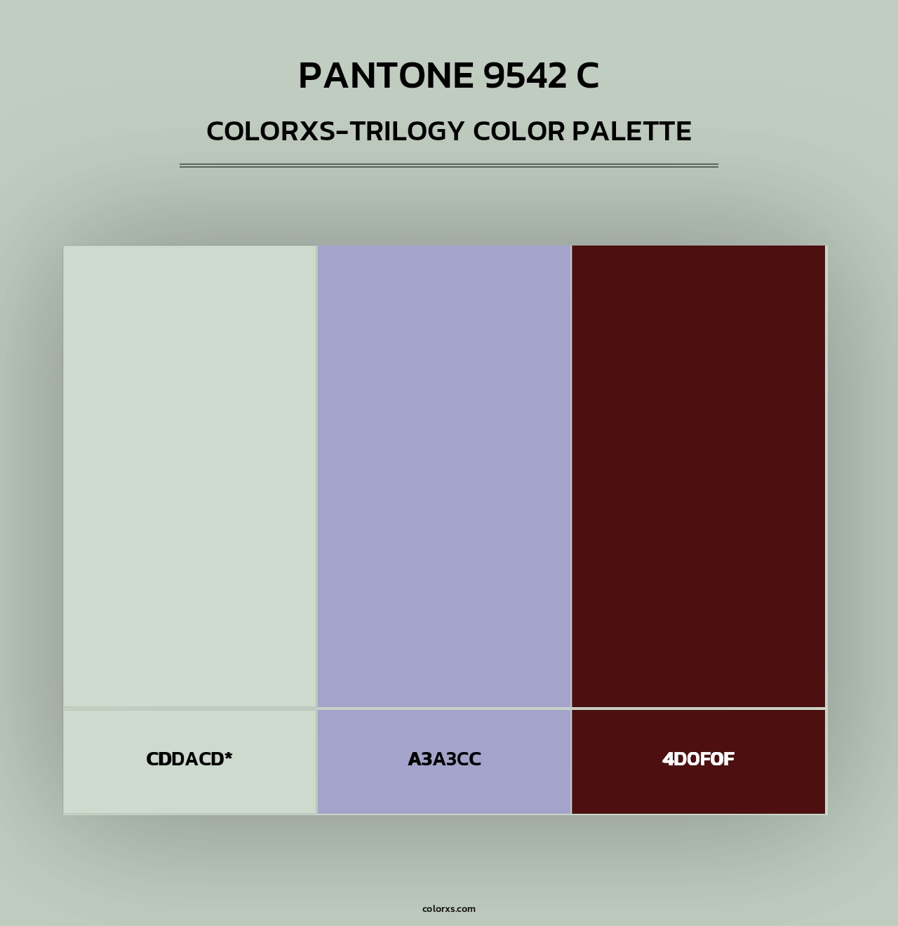 PANTONE 9542 C - Colorxs Trilogy Palette