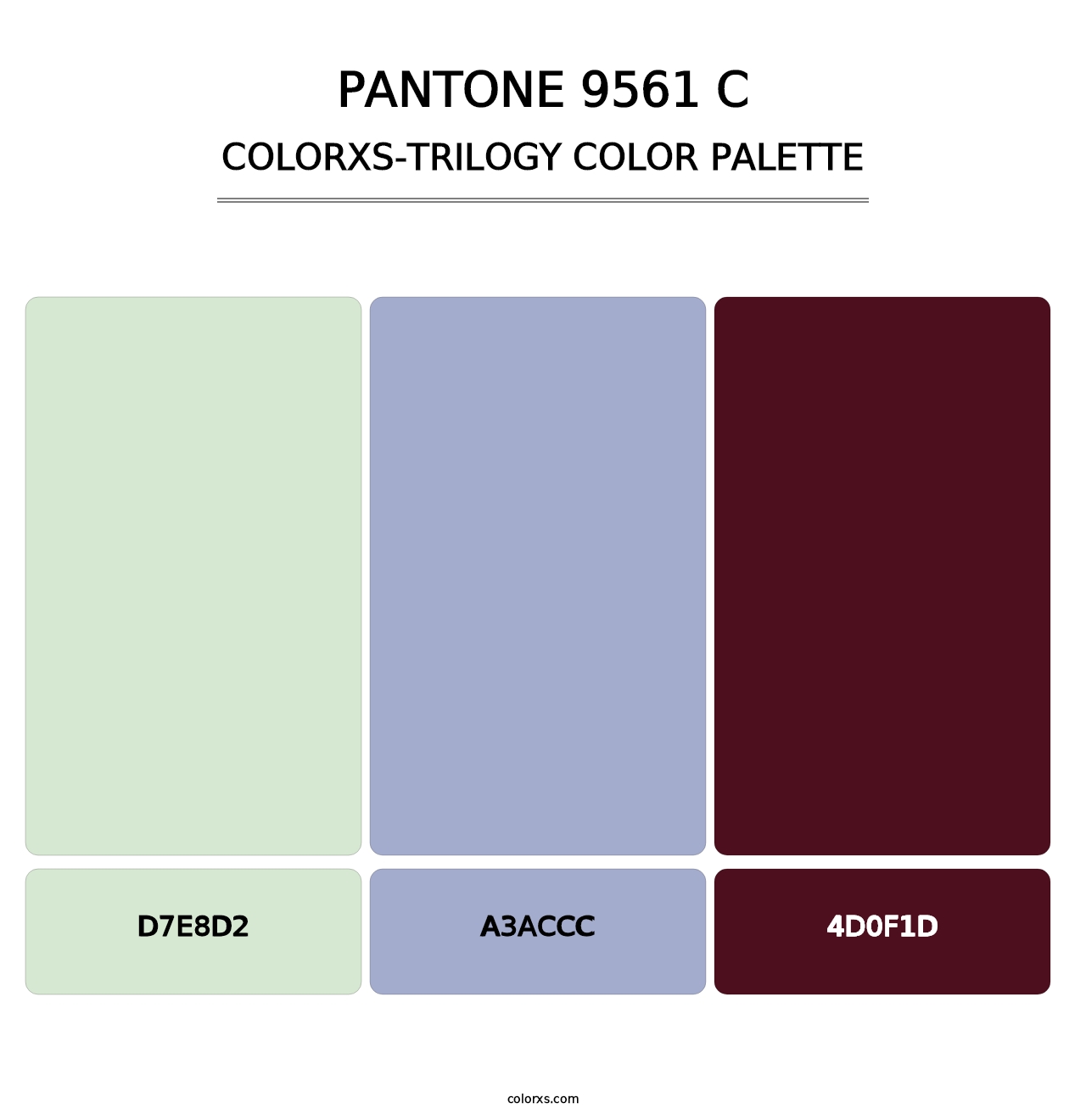 PANTONE 9561 C - Colorxs Trilogy Palette