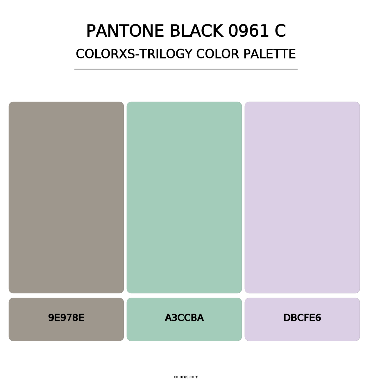 PANTONE Black 0961 C - Colorxs Trilogy Palette