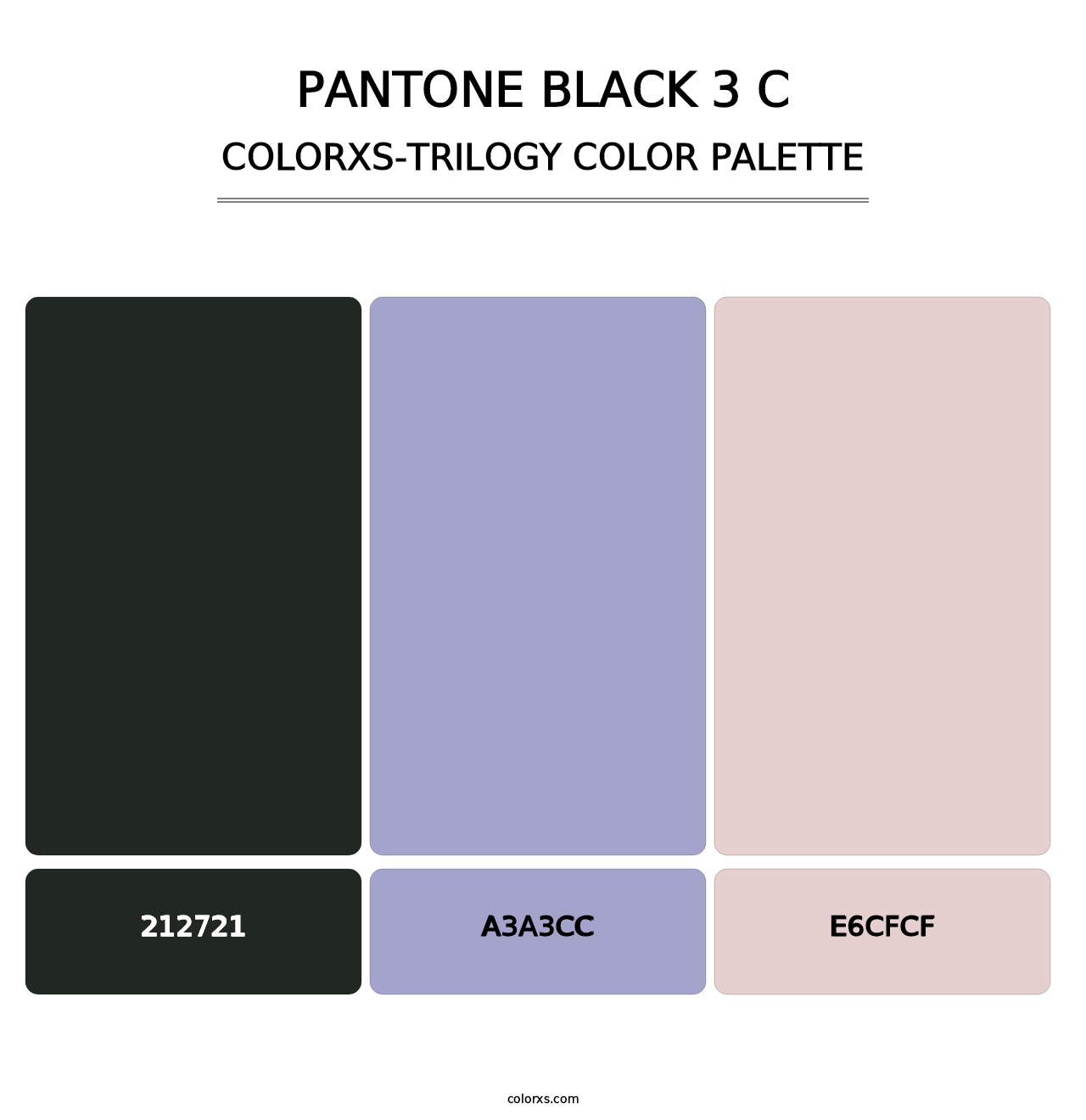 PANTONE Black 3 C - Colorxs Trilogy Palette