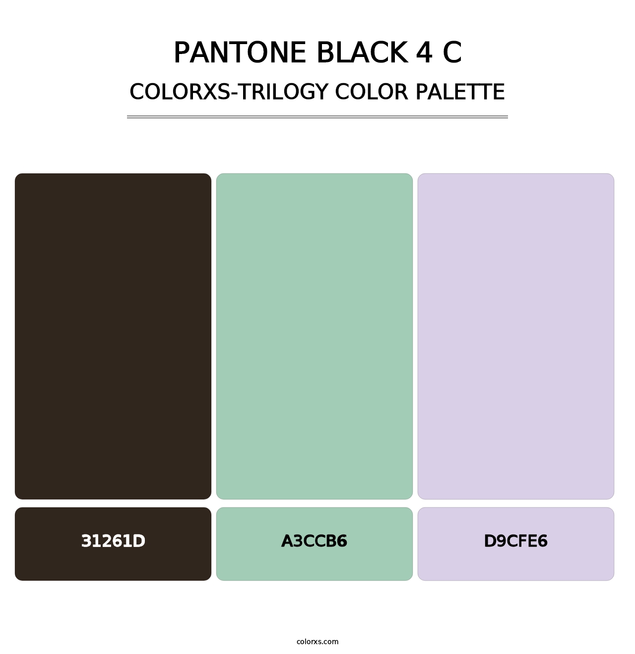 PANTONE Black 4 C - Colorxs Trilogy Palette