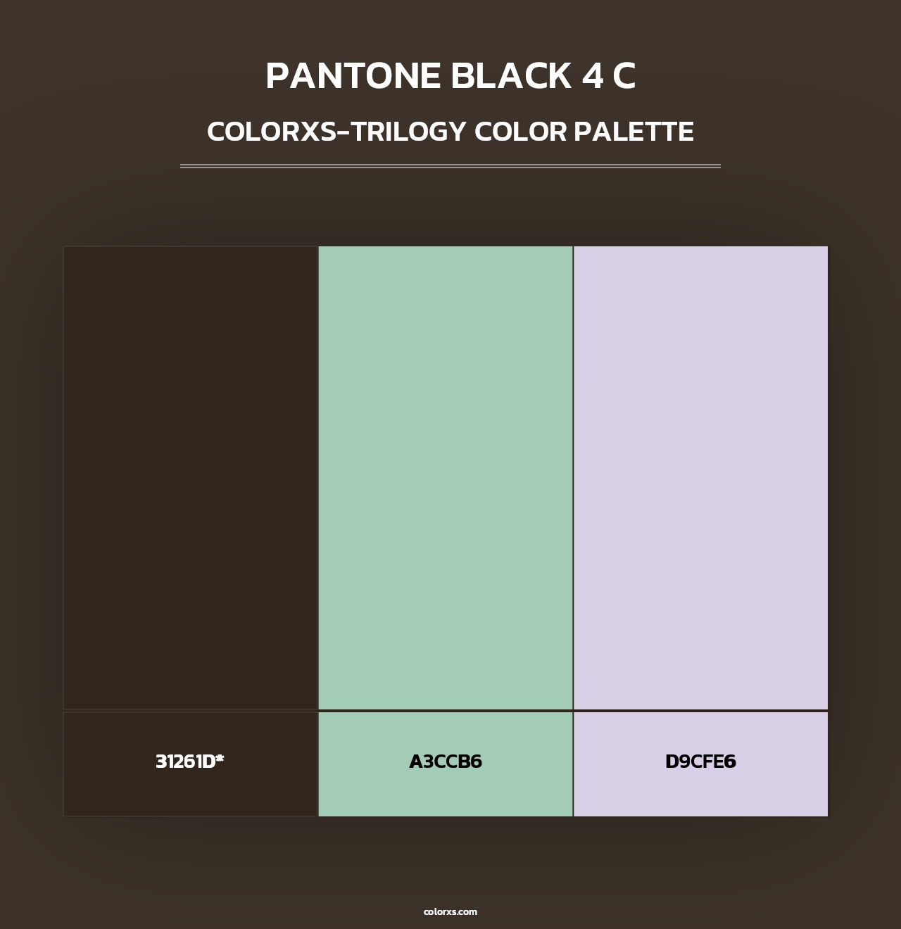 PANTONE Black 4 C - Colorxs Trilogy Palette