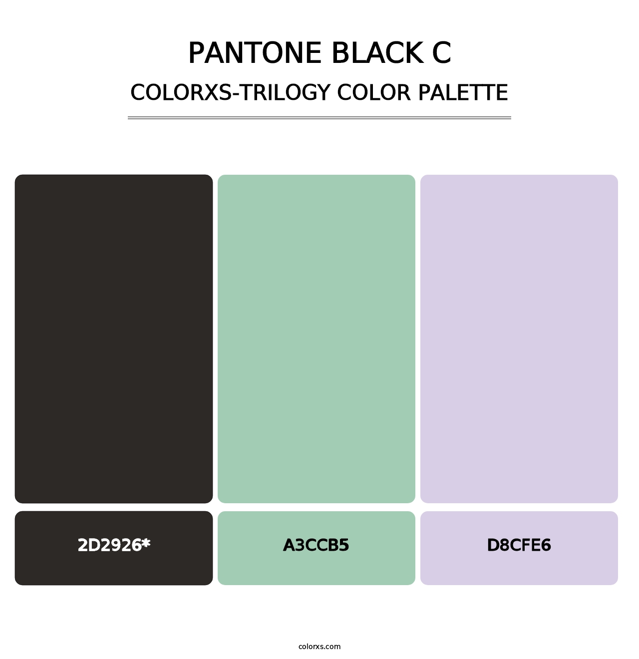 PANTONE Black C - Colorxs Trilogy Palette