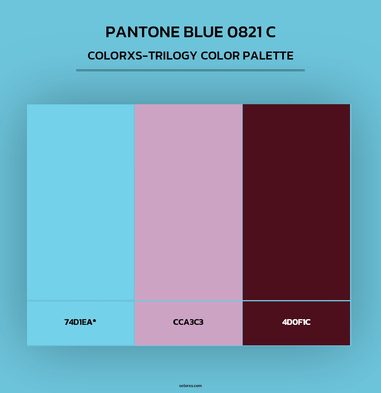 PANTONE Blue 0821 C - Colorxs Trilogy Palette