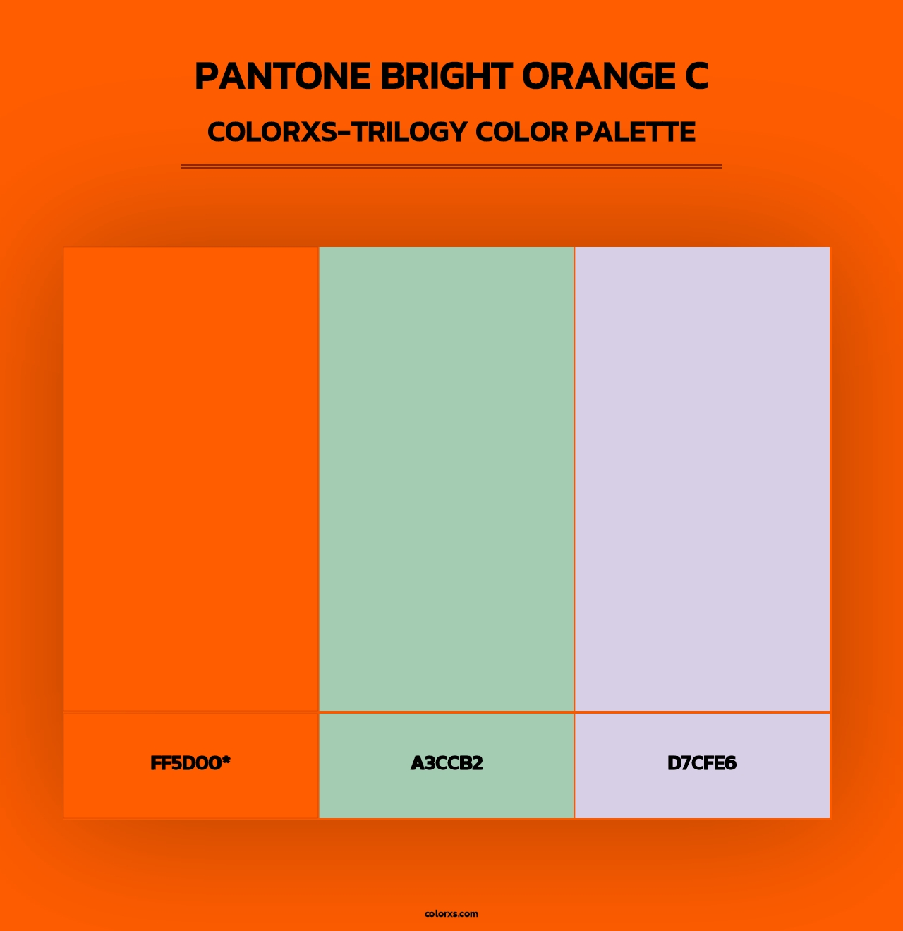 PANTONE Bright Orange C - Colorxs Trilogy Palette