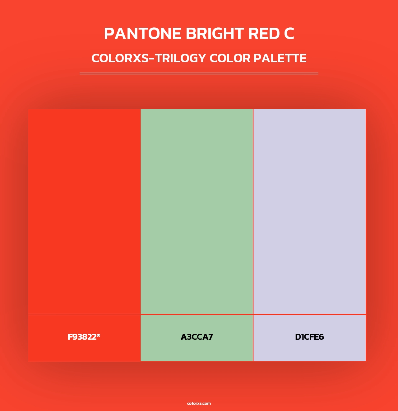PANTONE Bright Red C - Colorxs Trilogy Palette