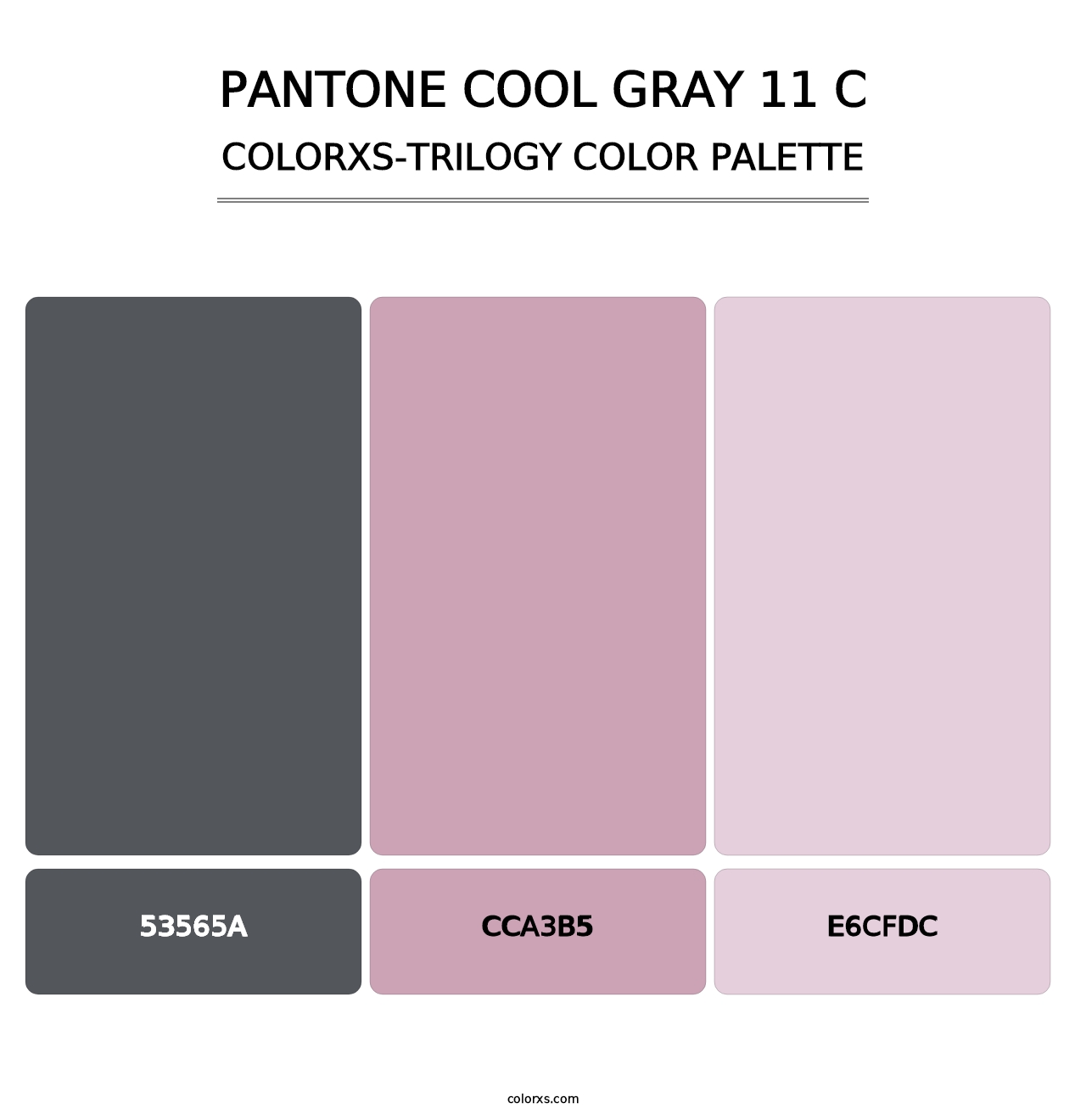 PANTONE Cool Gray 11 C - Colorxs Trilogy Palette
