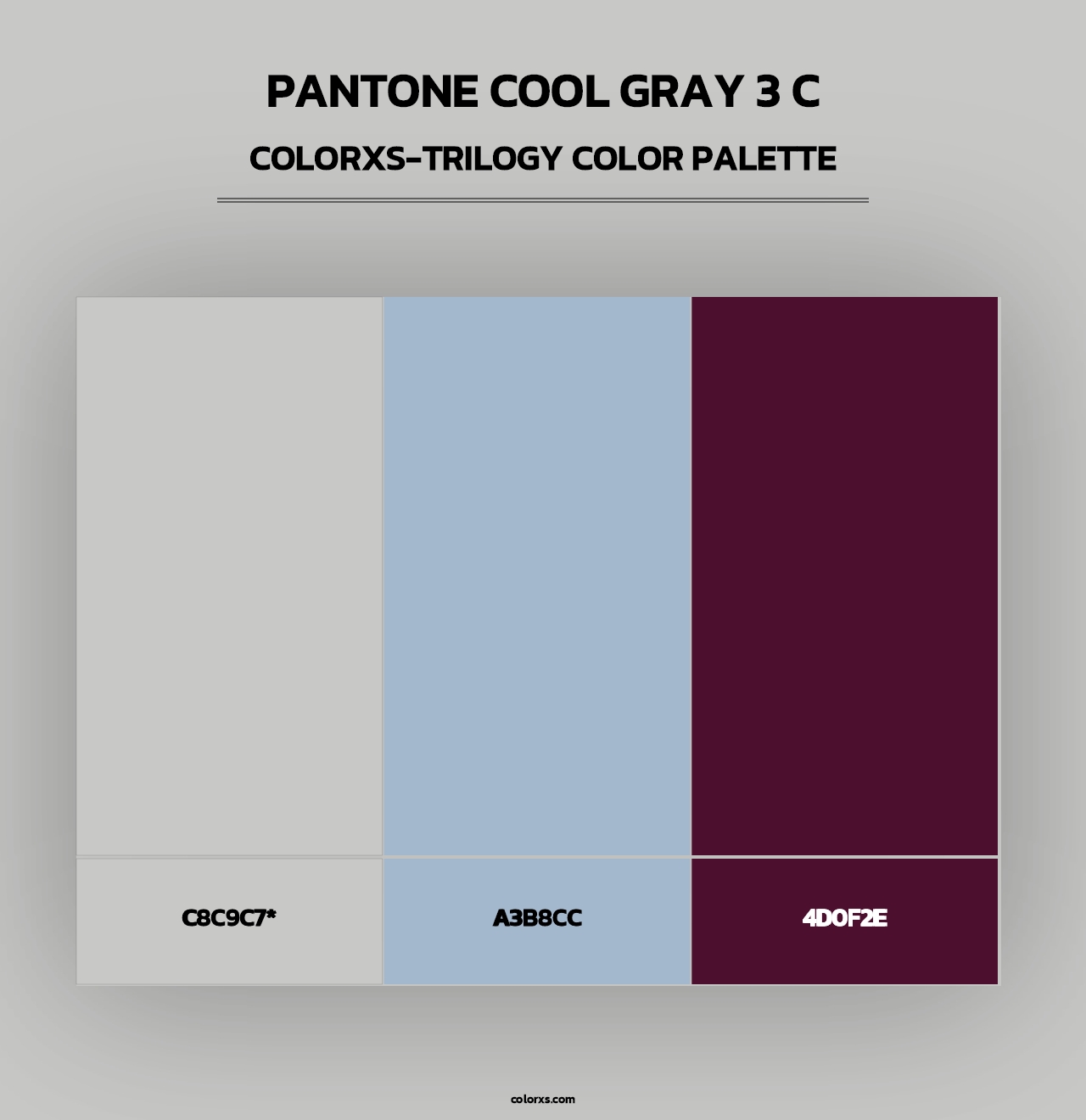 PANTONE Cool Gray 3 C - Colorxs Trilogy Palette