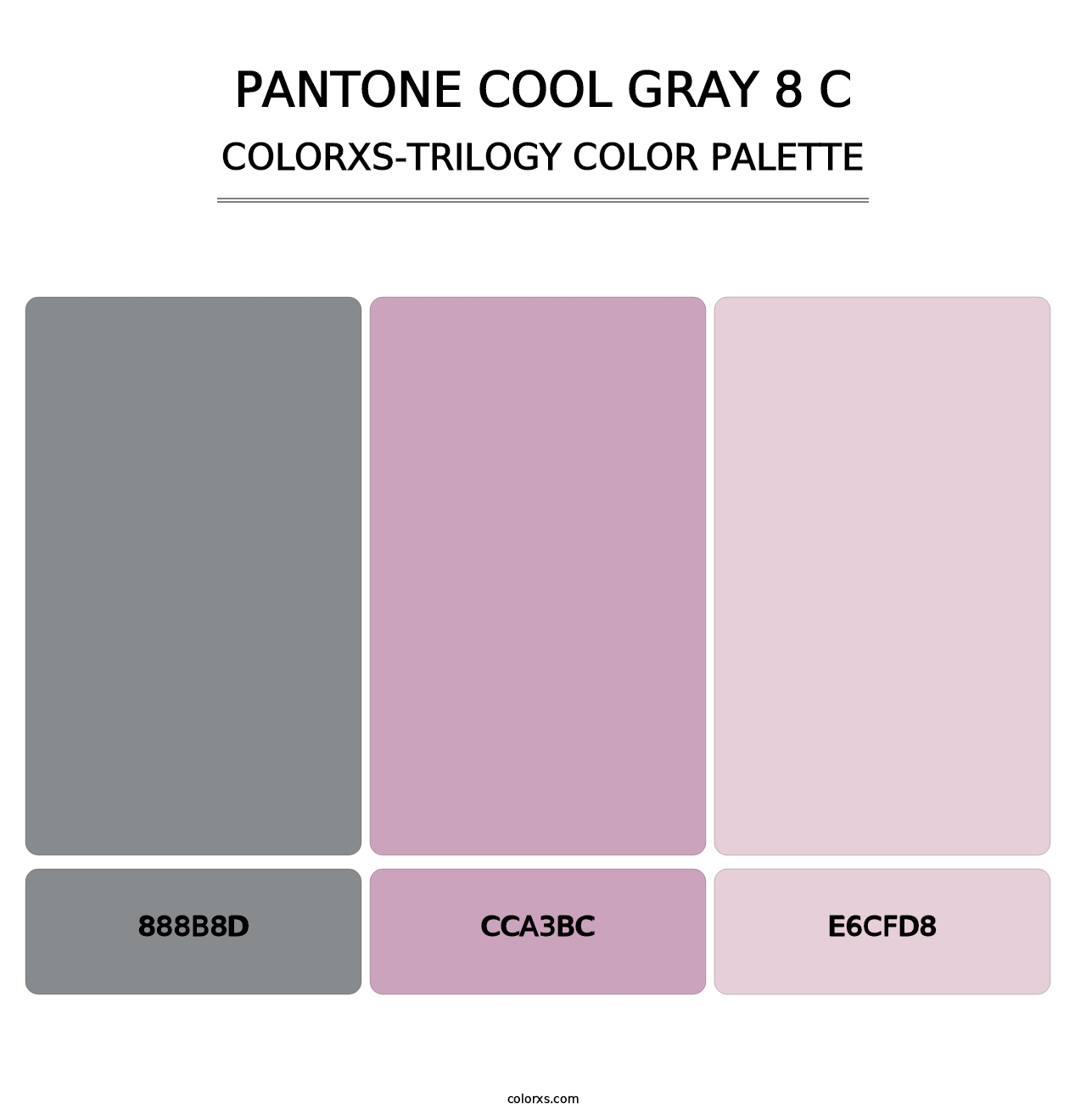 PANTONE Cool Gray 8 C - Colorxs Trilogy Palette