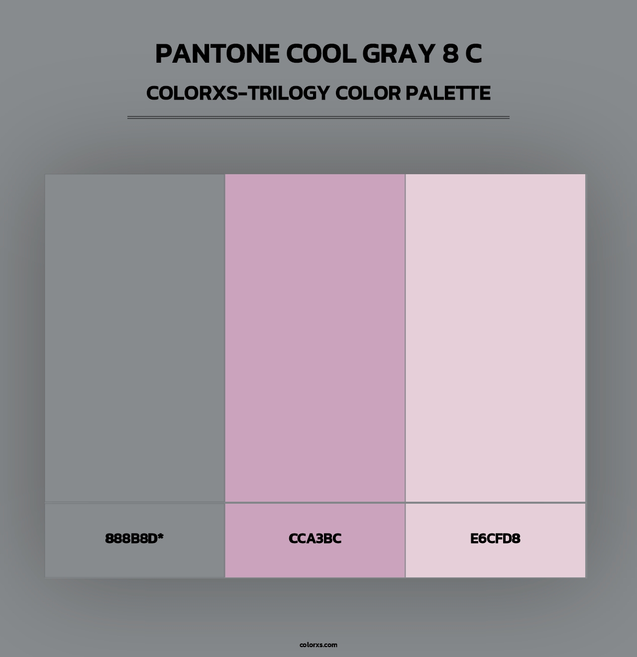 PANTONE Cool Gray 8 C - Colorxs Trilogy Palette
