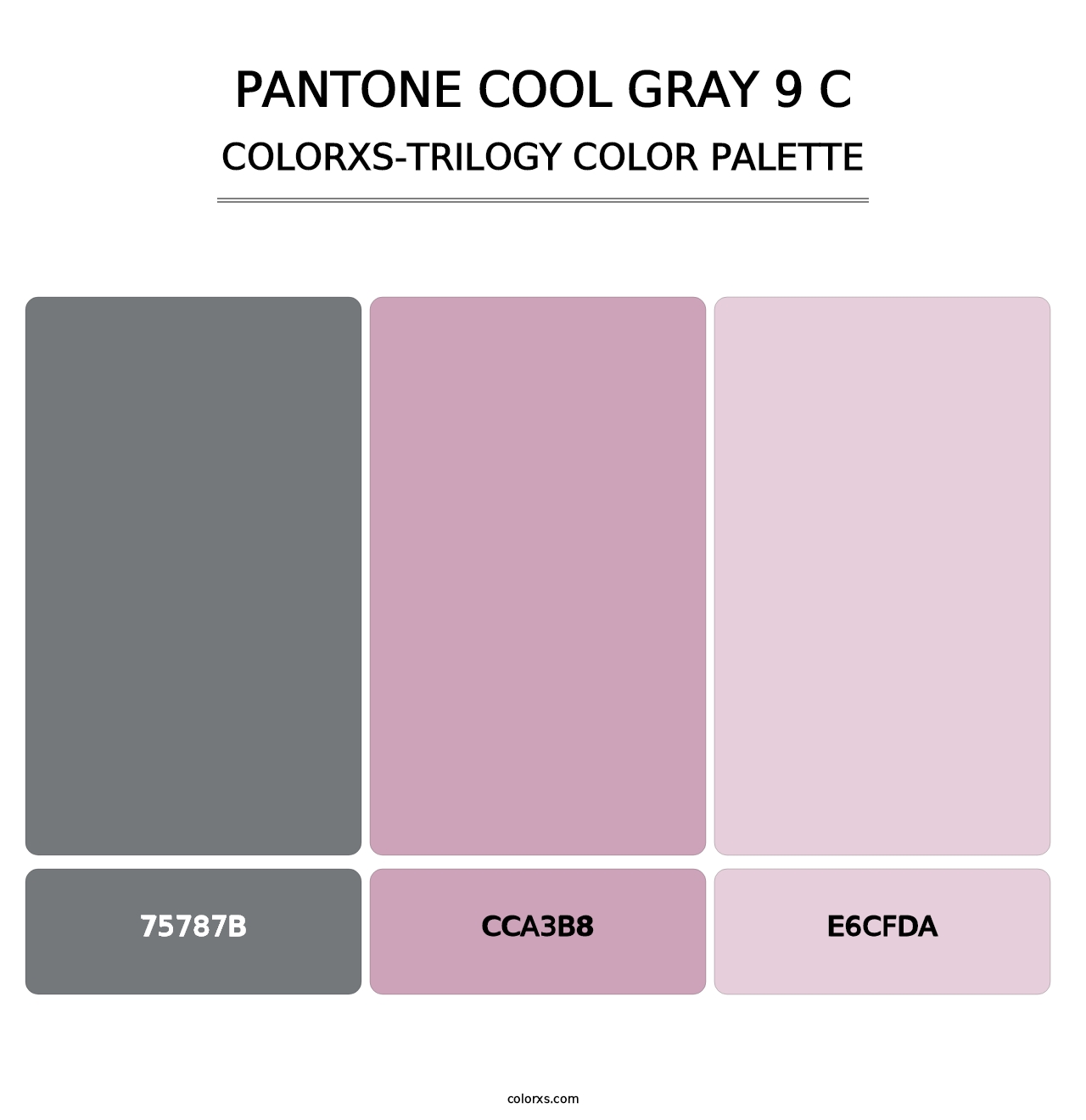 PANTONE Cool Gray 9 C - Colorxs Trilogy Palette