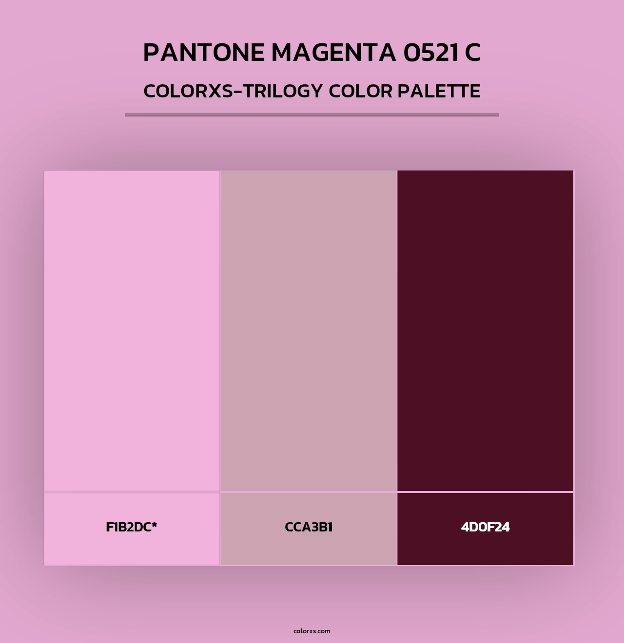 PANTONE Magenta 0521 C - Colorxs Trilogy Palette