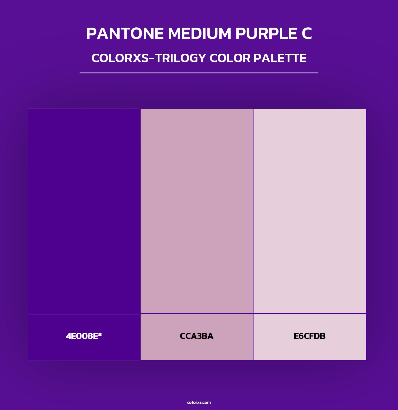 PANTONE Medium Purple C - Colorxs Trilogy Palette