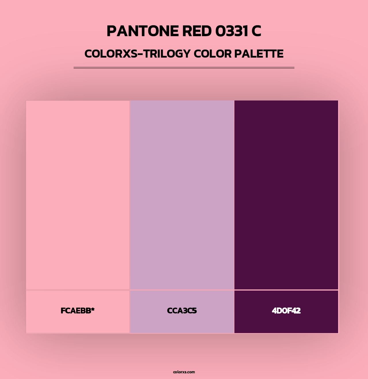 PANTONE Red 0331 C - Colorxs Trilogy Palette