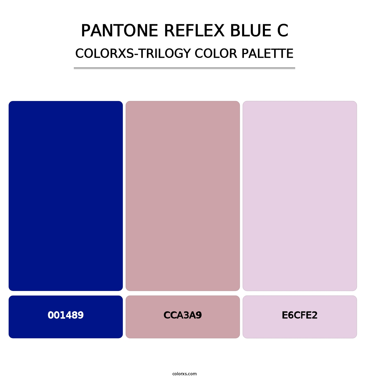PANTONE Reflex Blue C - Colorxs Trilogy Palette