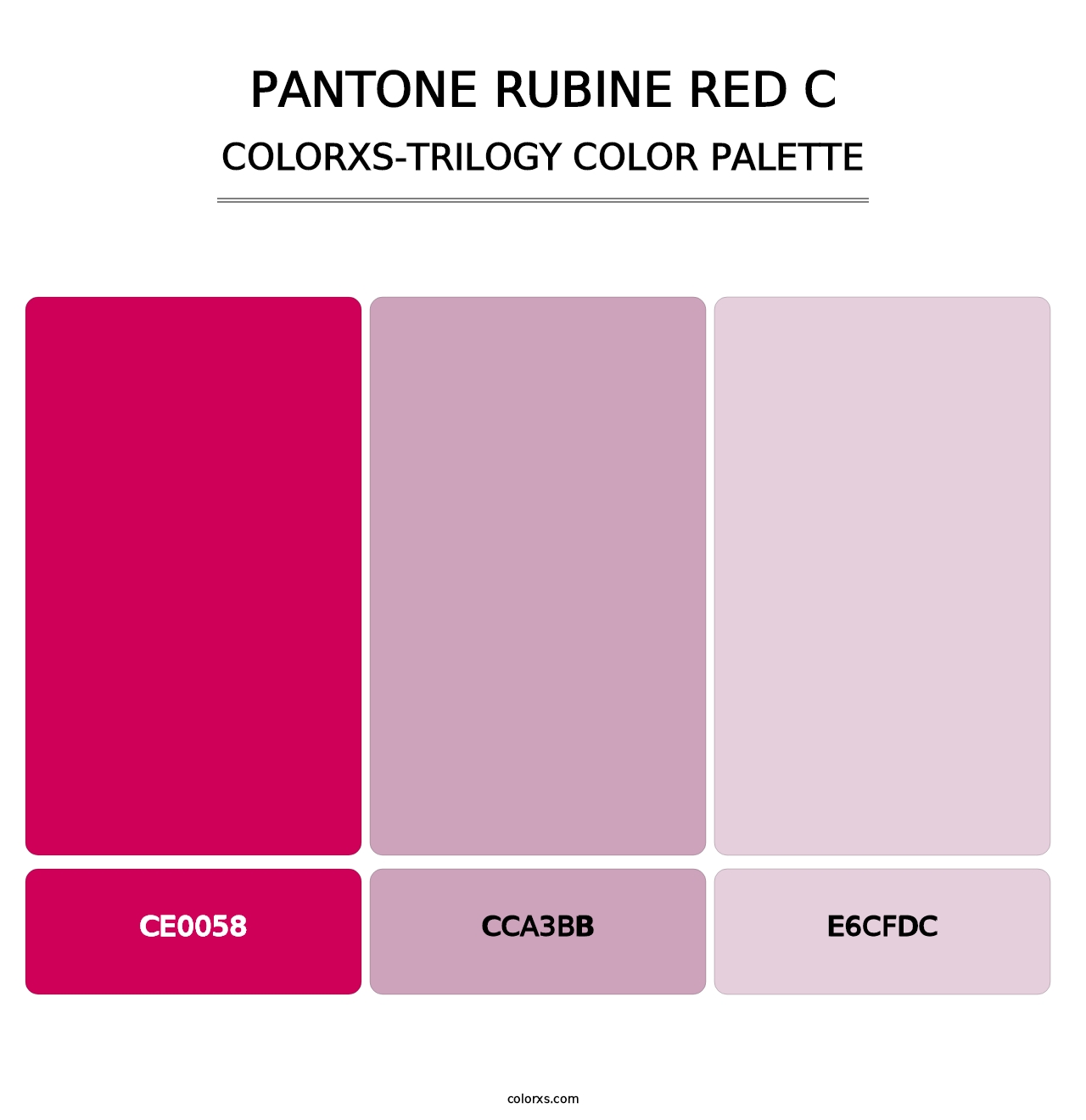 PANTONE Rubine Red C - Colorxs Trilogy Palette