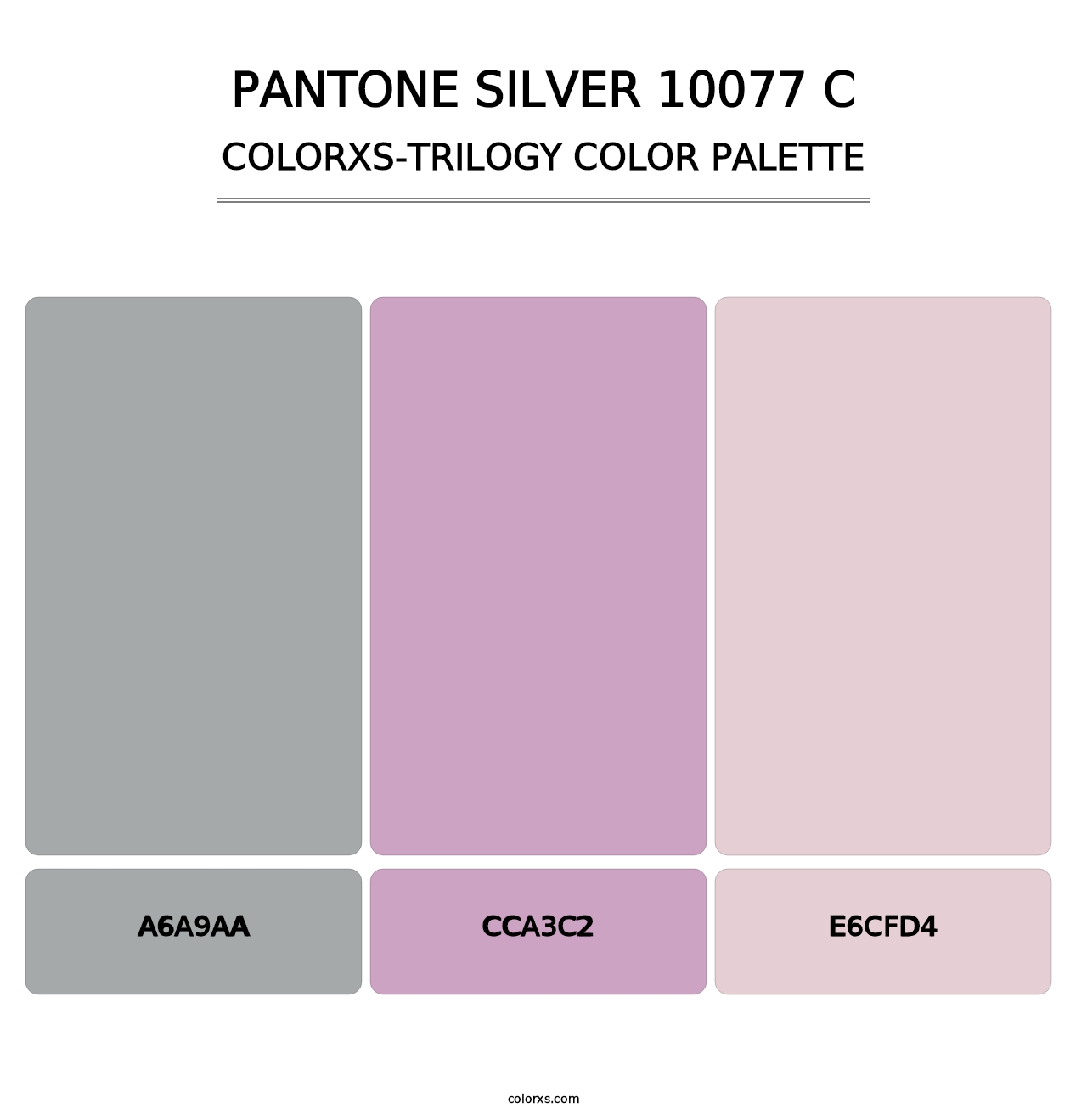 PANTONE Silver 10077 C - Colorxs Trilogy Palette