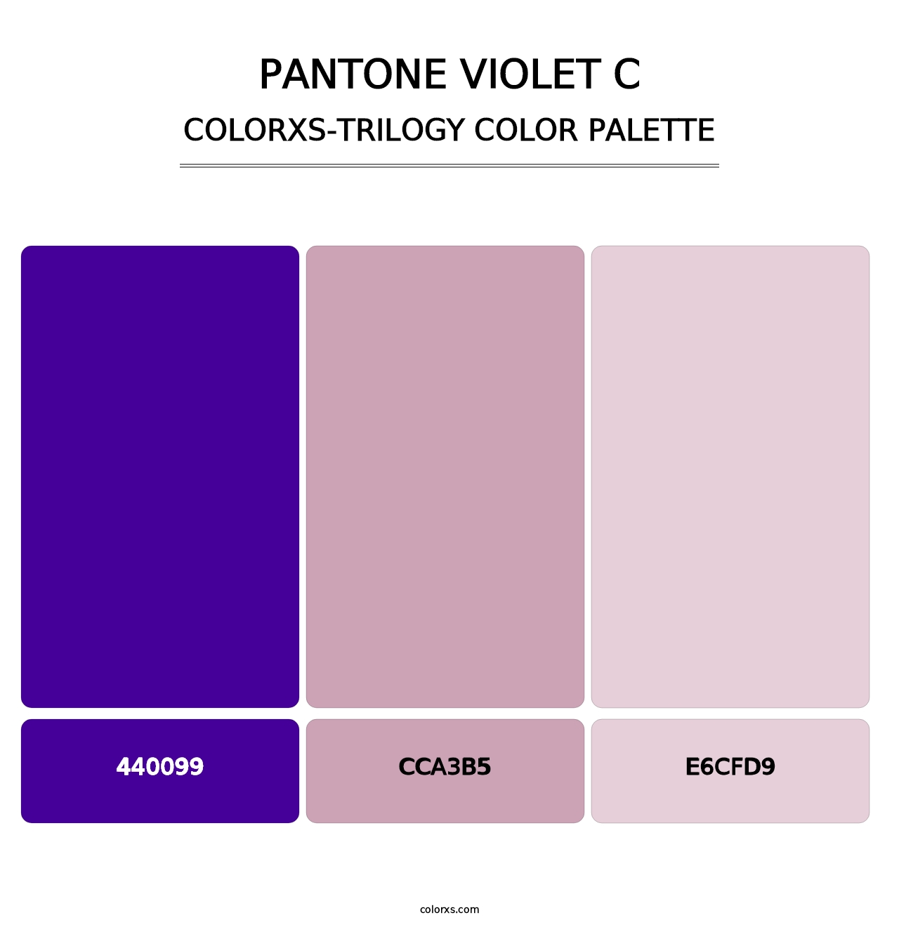 PANTONE Violet C - Colorxs Trilogy Palette