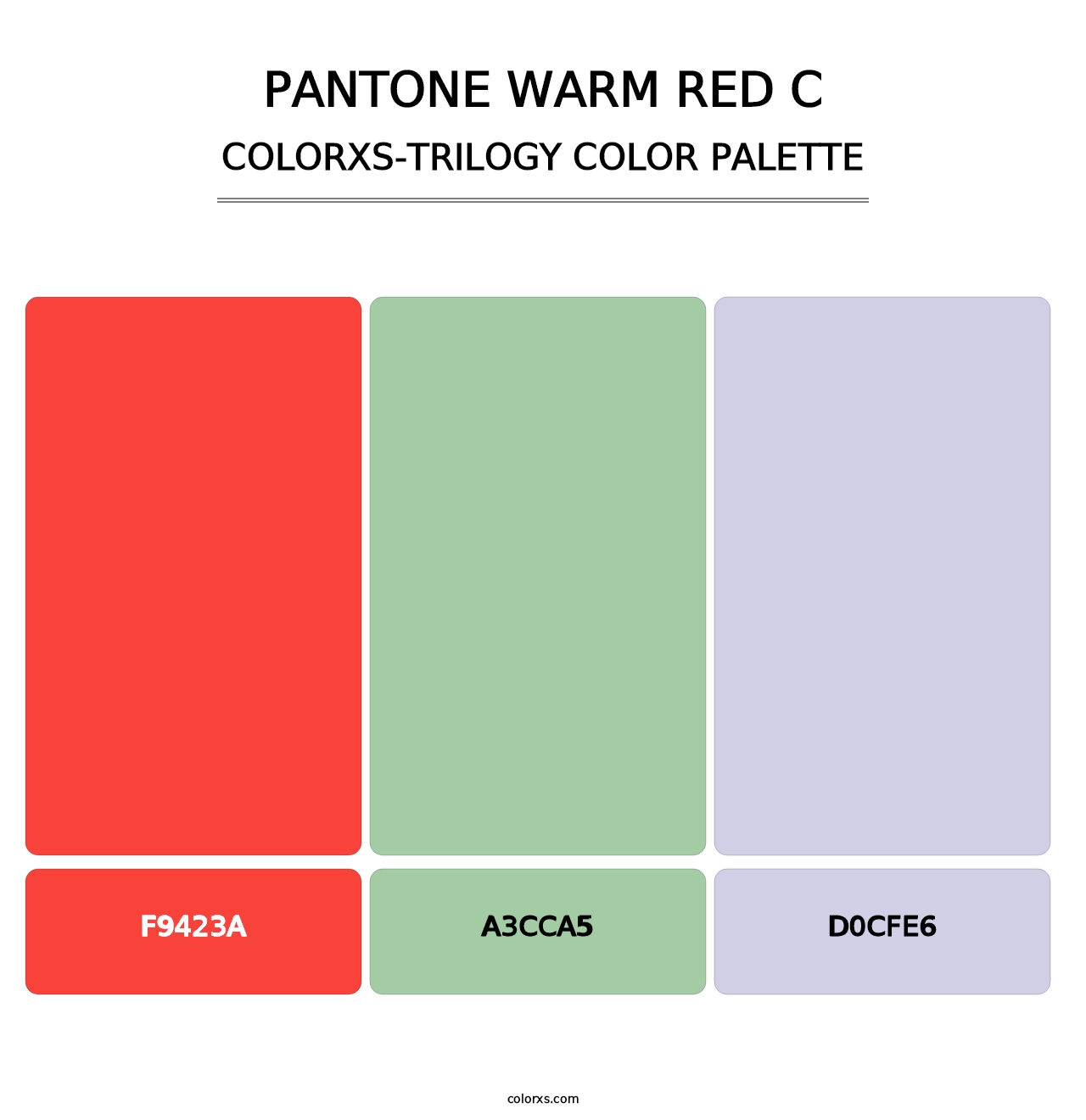 PANTONE Warm Red C - Colorxs Trilogy Palette
