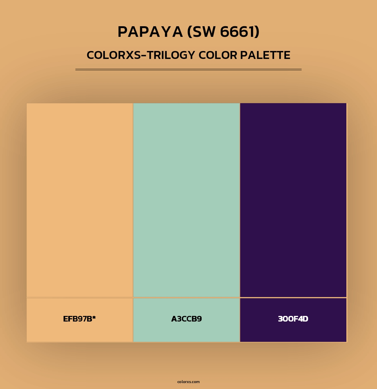 Papaya (SW 6661) - Colorxs Trilogy Palette