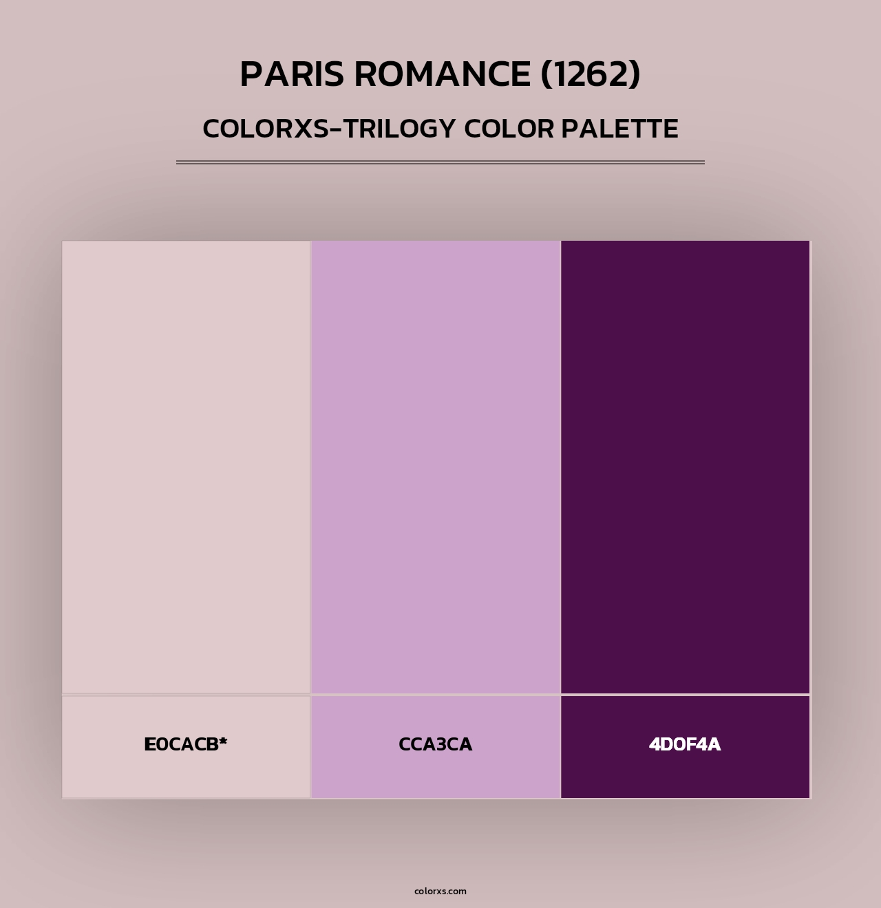 Paris Romance (1262) - Colorxs Trilogy Palette