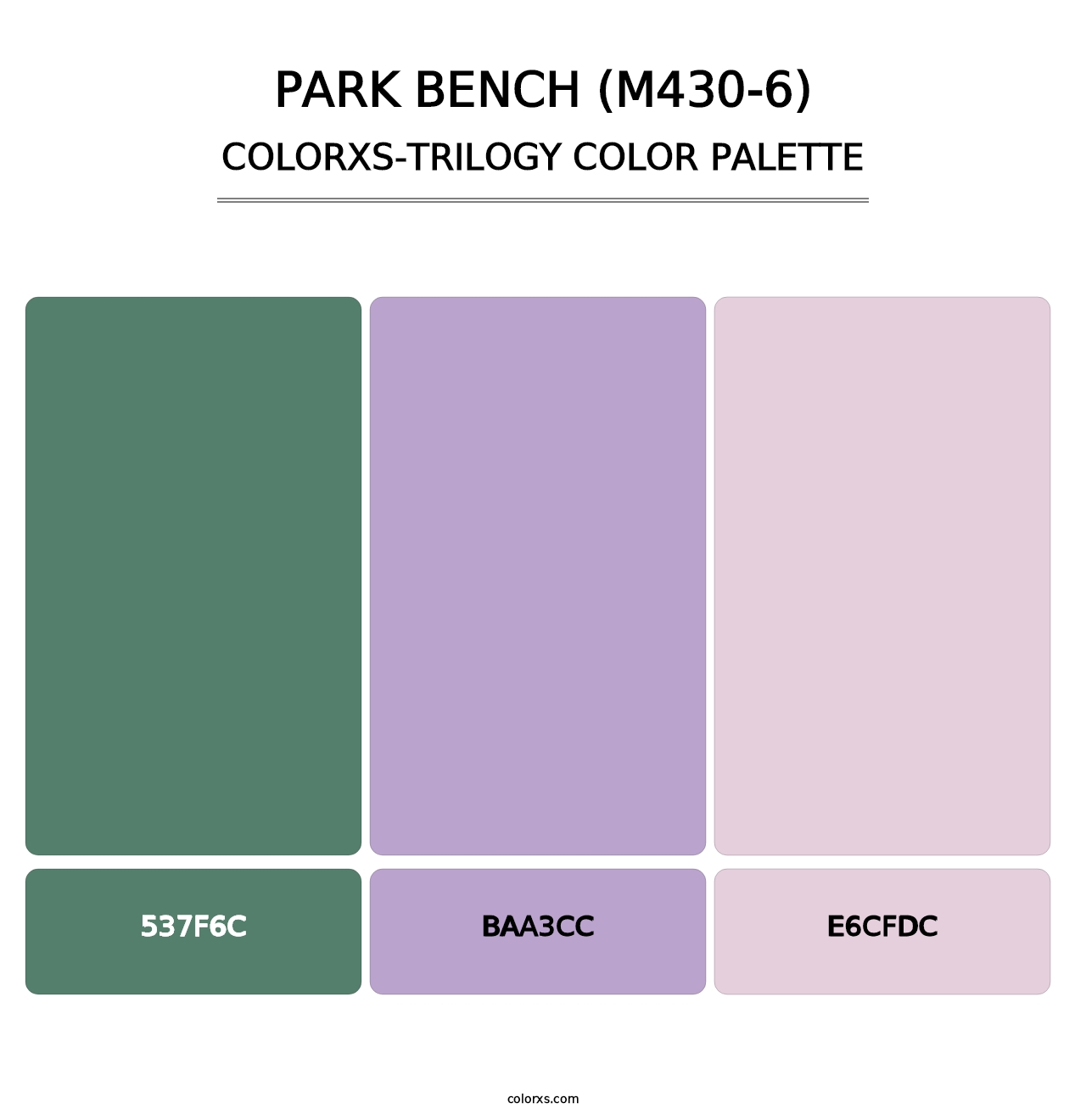 Park Bench (M430-6) - Colorxs Trilogy Palette