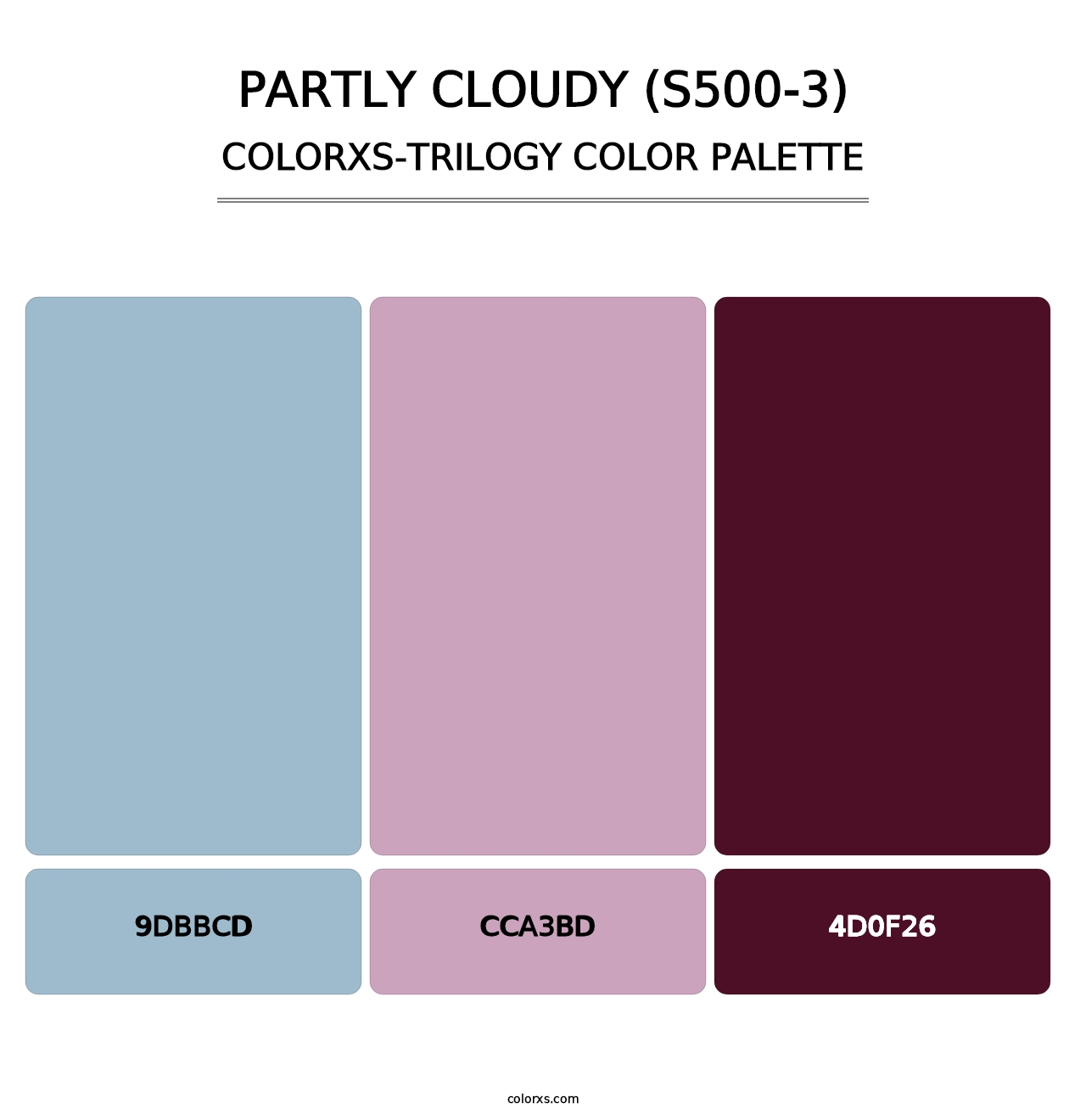 Partly Cloudy (S500-3) - Colorxs Trilogy Palette
