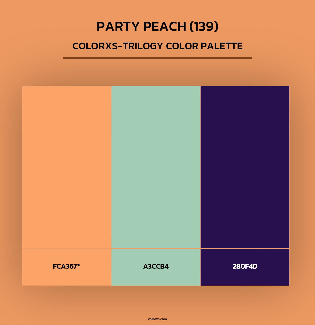 Party Peach (139) - Colorxs Trilogy Palette