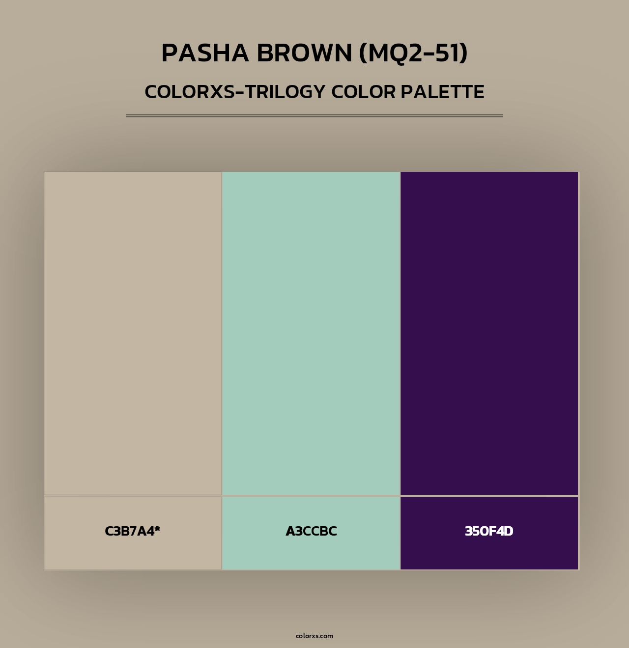Pasha Brown (MQ2-51) - Colorxs Trilogy Palette