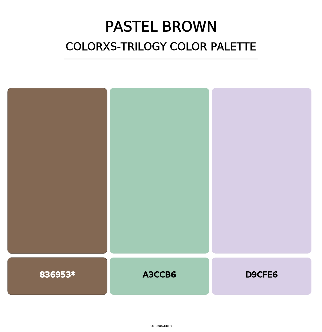 Pastel Brown - Colorxs Trilogy Palette