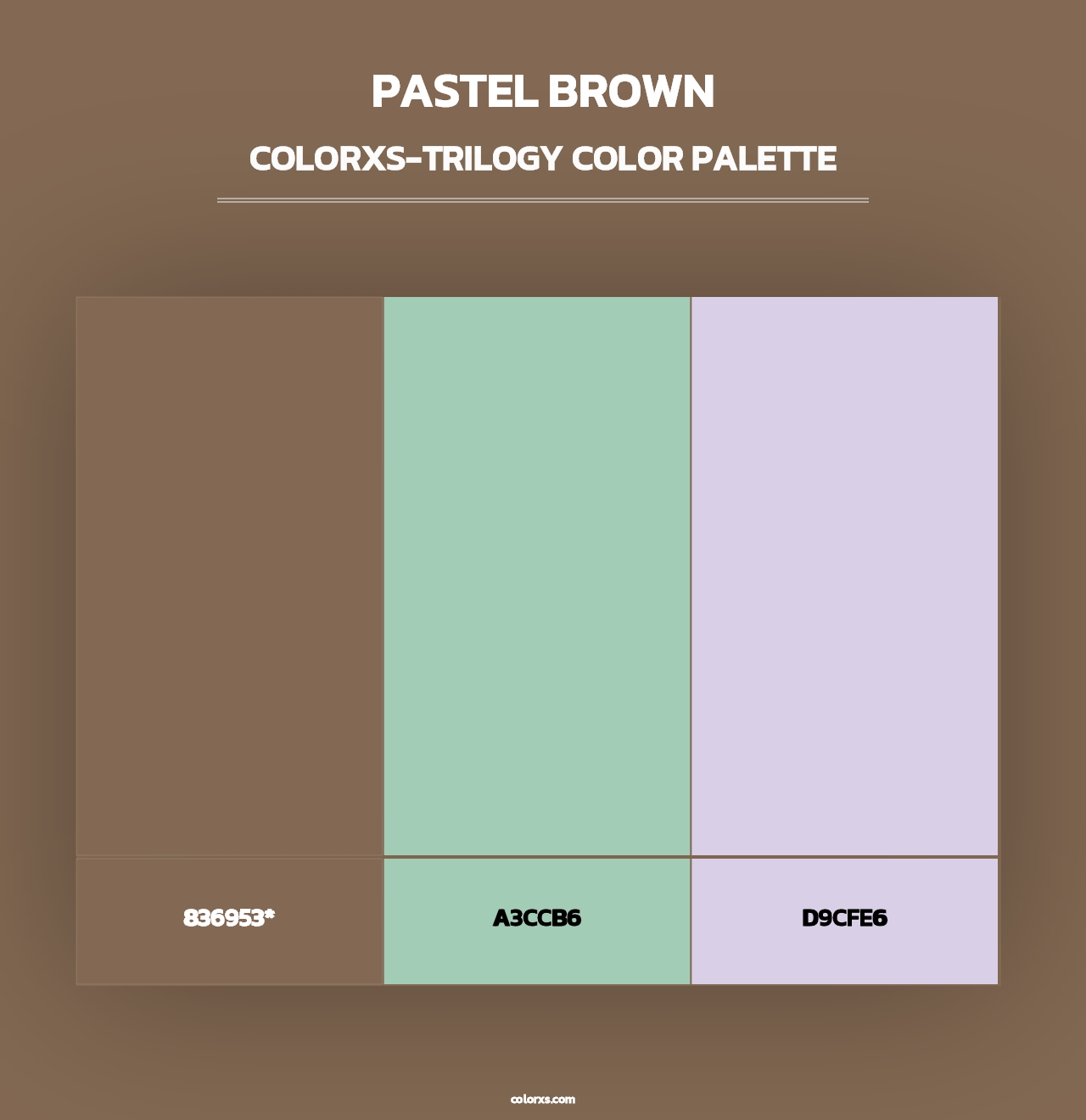Pastel Brown - Colorxs Trilogy Palette