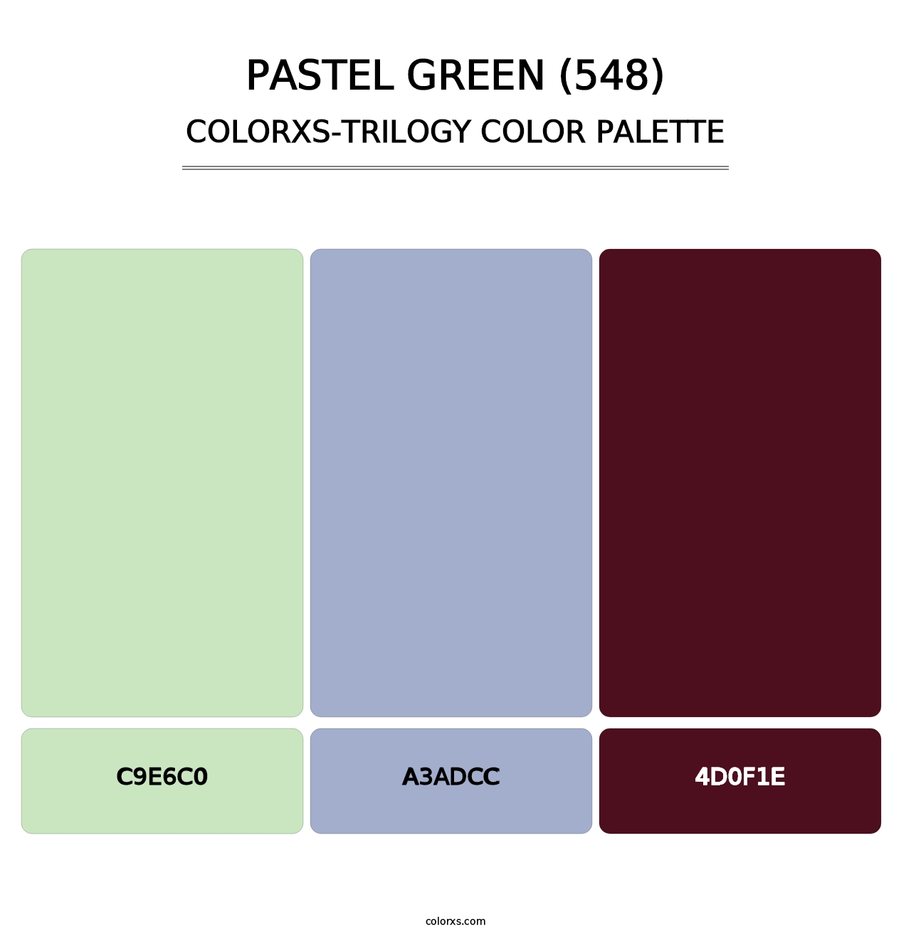 Pastel Green (548) - Colorxs Trilogy Palette