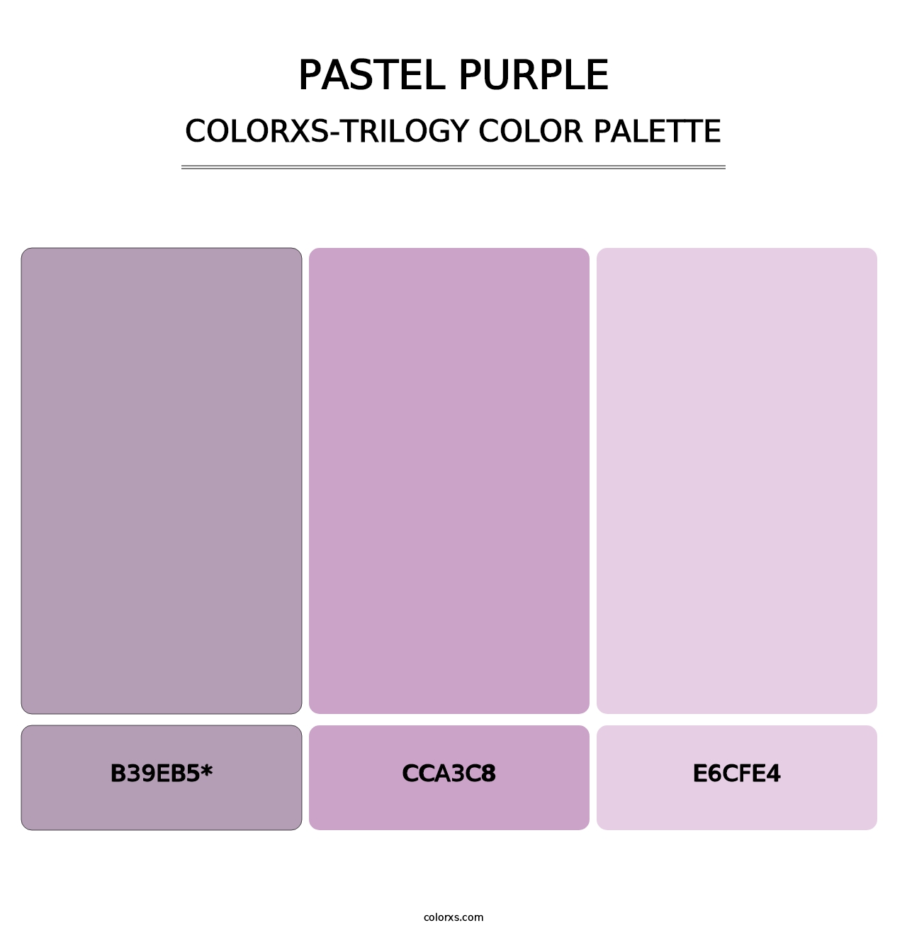 Pastel Purple - Colorxs Trilogy Palette