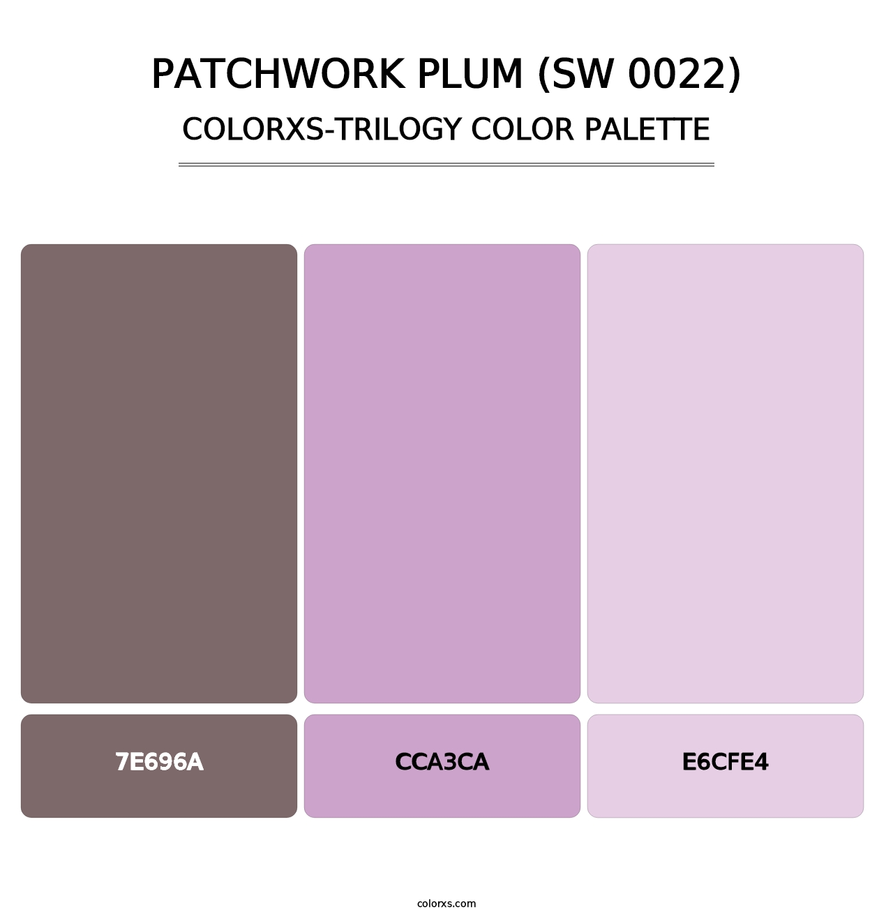 Patchwork Plum (SW 0022) - Colorxs Trilogy Palette