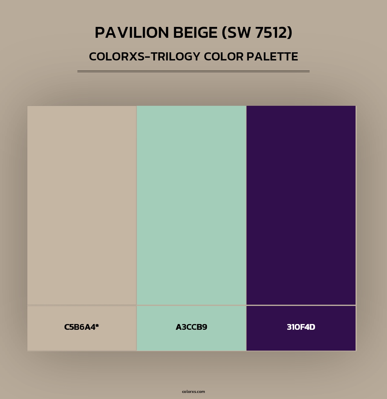 Pavilion Beige (SW 7512) - Colorxs Trilogy Palette