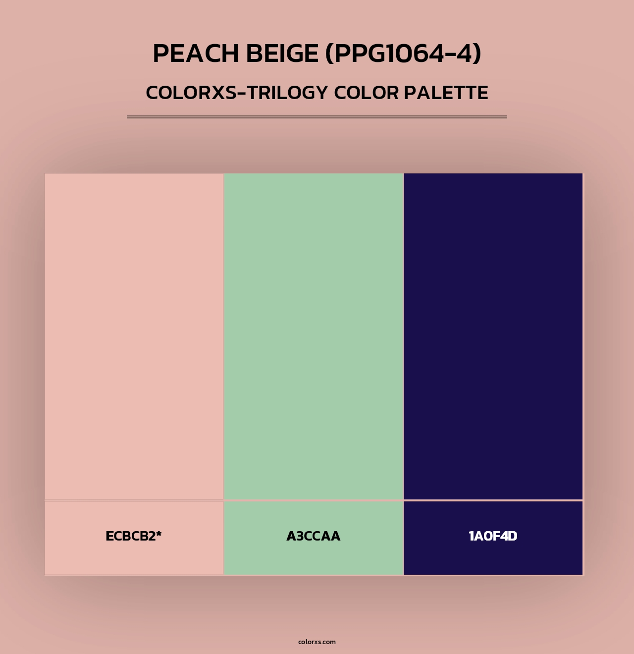 Peach Beige (PPG1064-4) - Colorxs Trilogy Palette